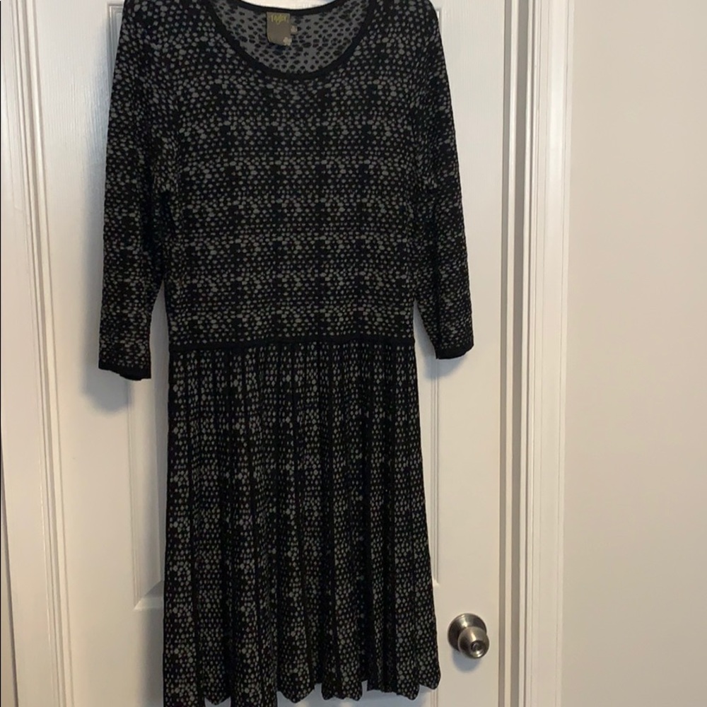 A black and grey dress
